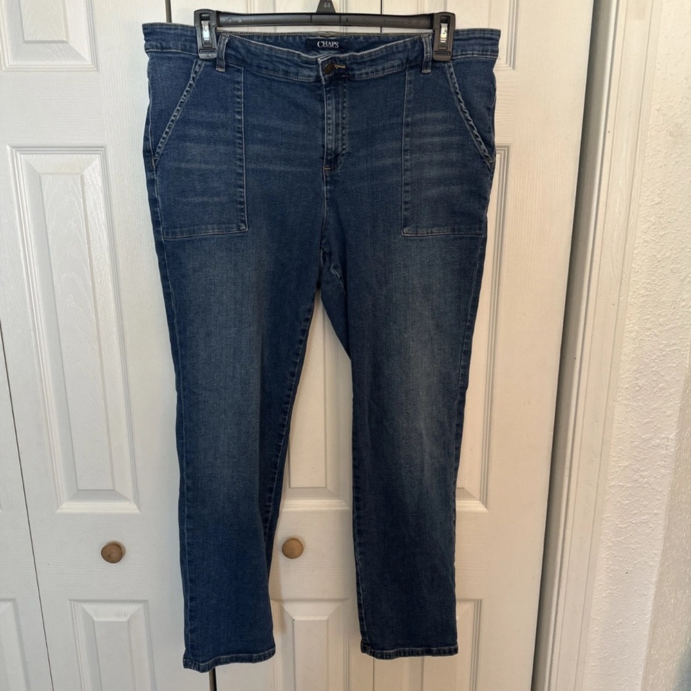 Chaps Madden Straight Dark Wash Women's Plus Size Jeans Denim 18W